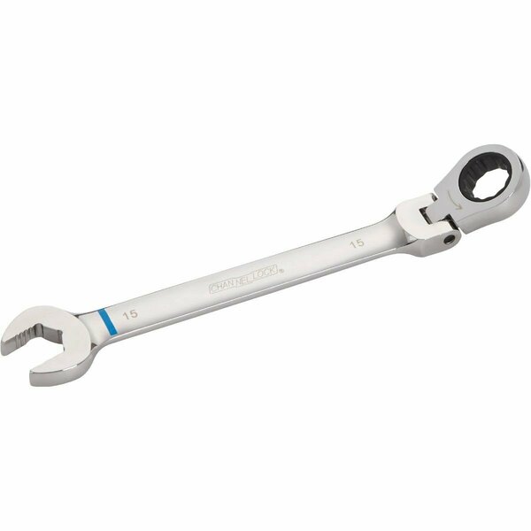 Channellock Metric 15 mm 12-Point Ratcheting Flex-Head Wrench 321565